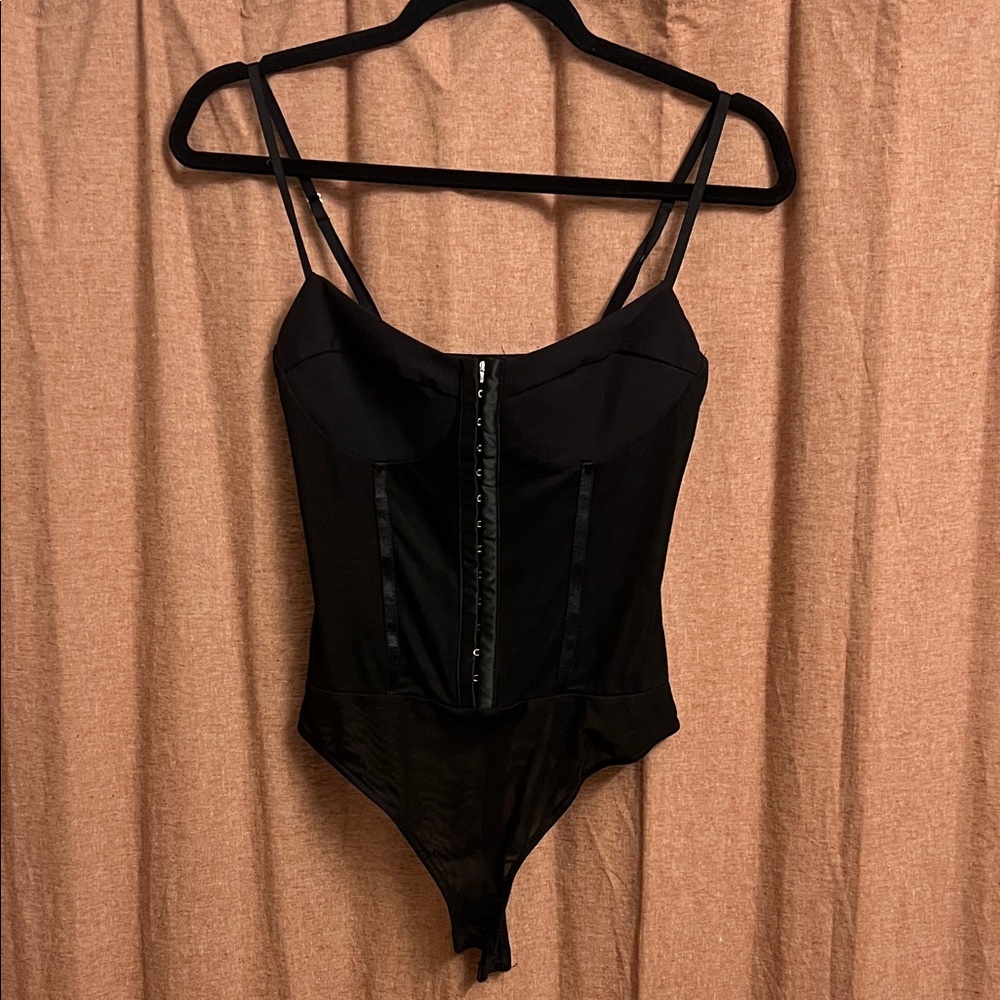 Free People Black Bodysuit